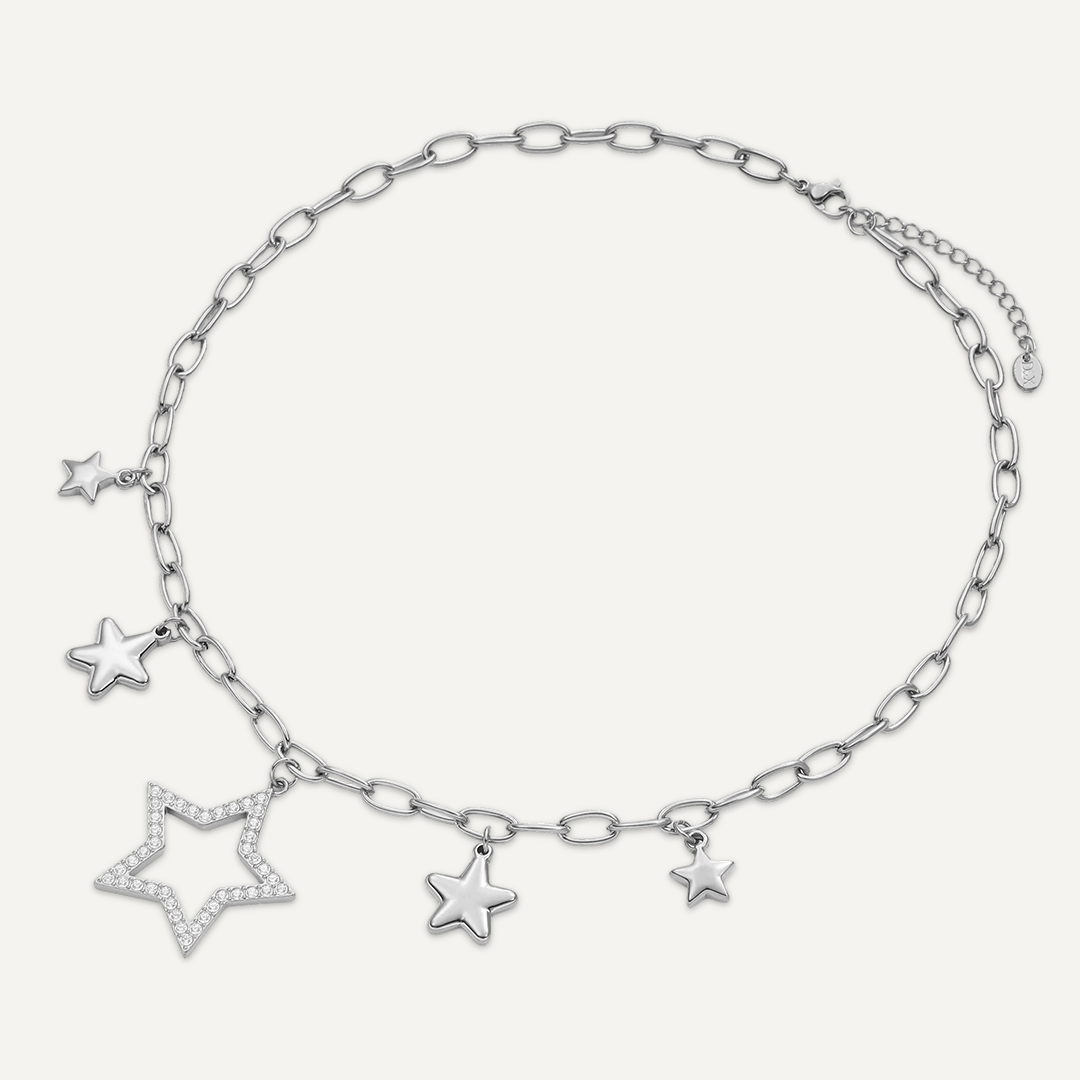 Silver Stars Necklace