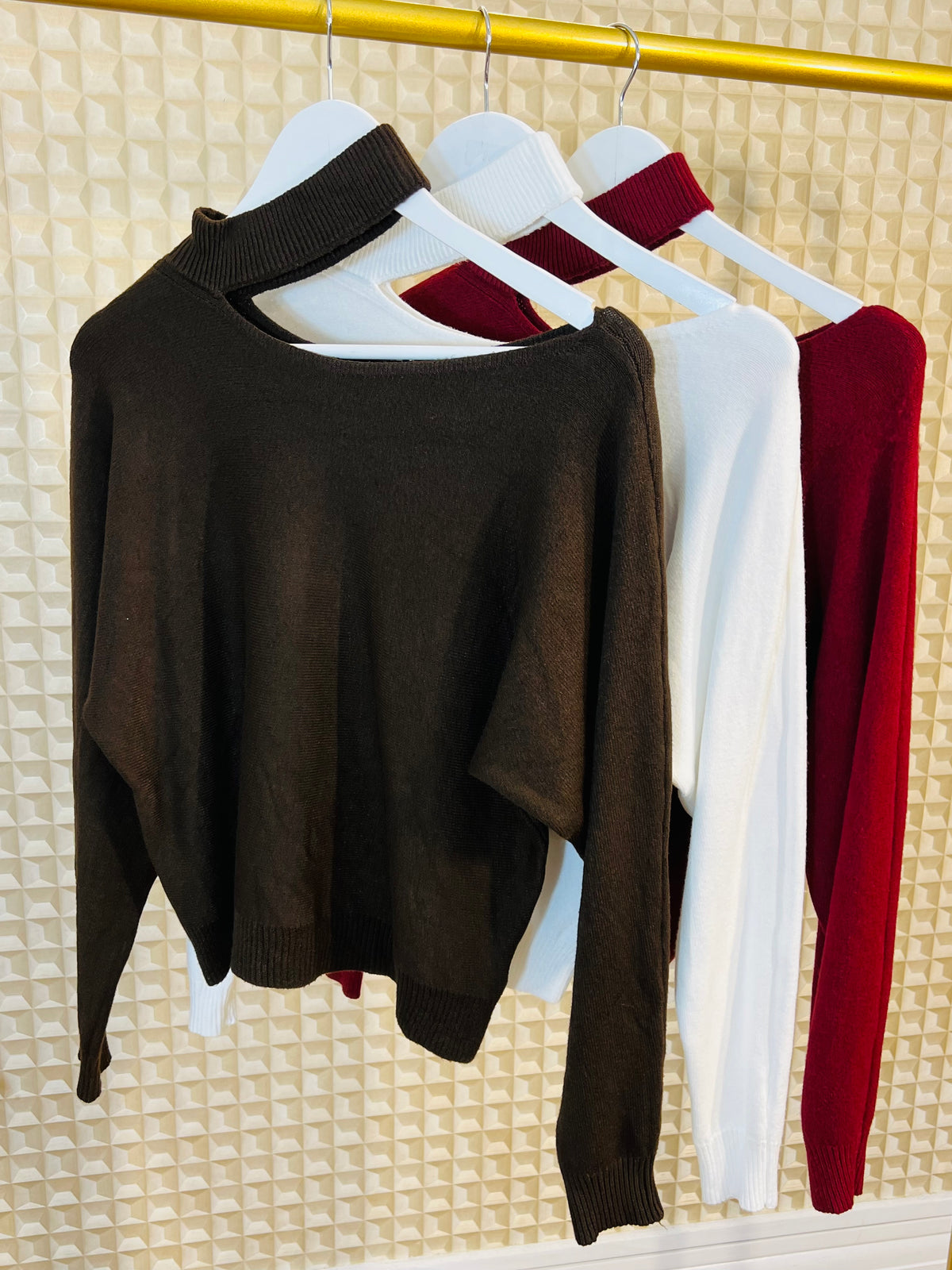 Asymmetrical Neck Jumper