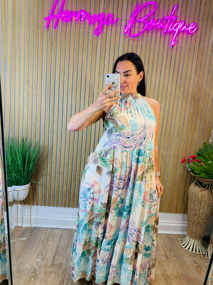 Goose Island Print Maxi Dress