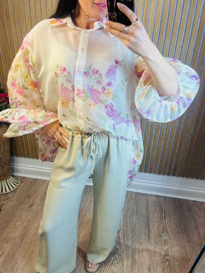 Diverse Chiffon Frill Sleeve