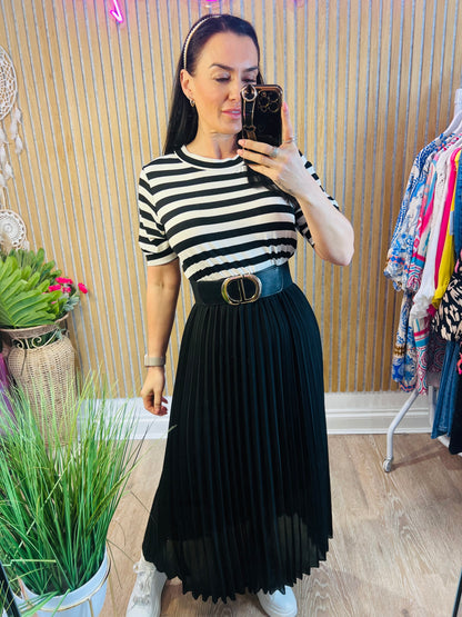 Nautical Pleat Dress