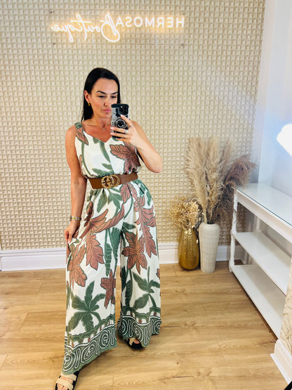Large Leaf Jumpsuit