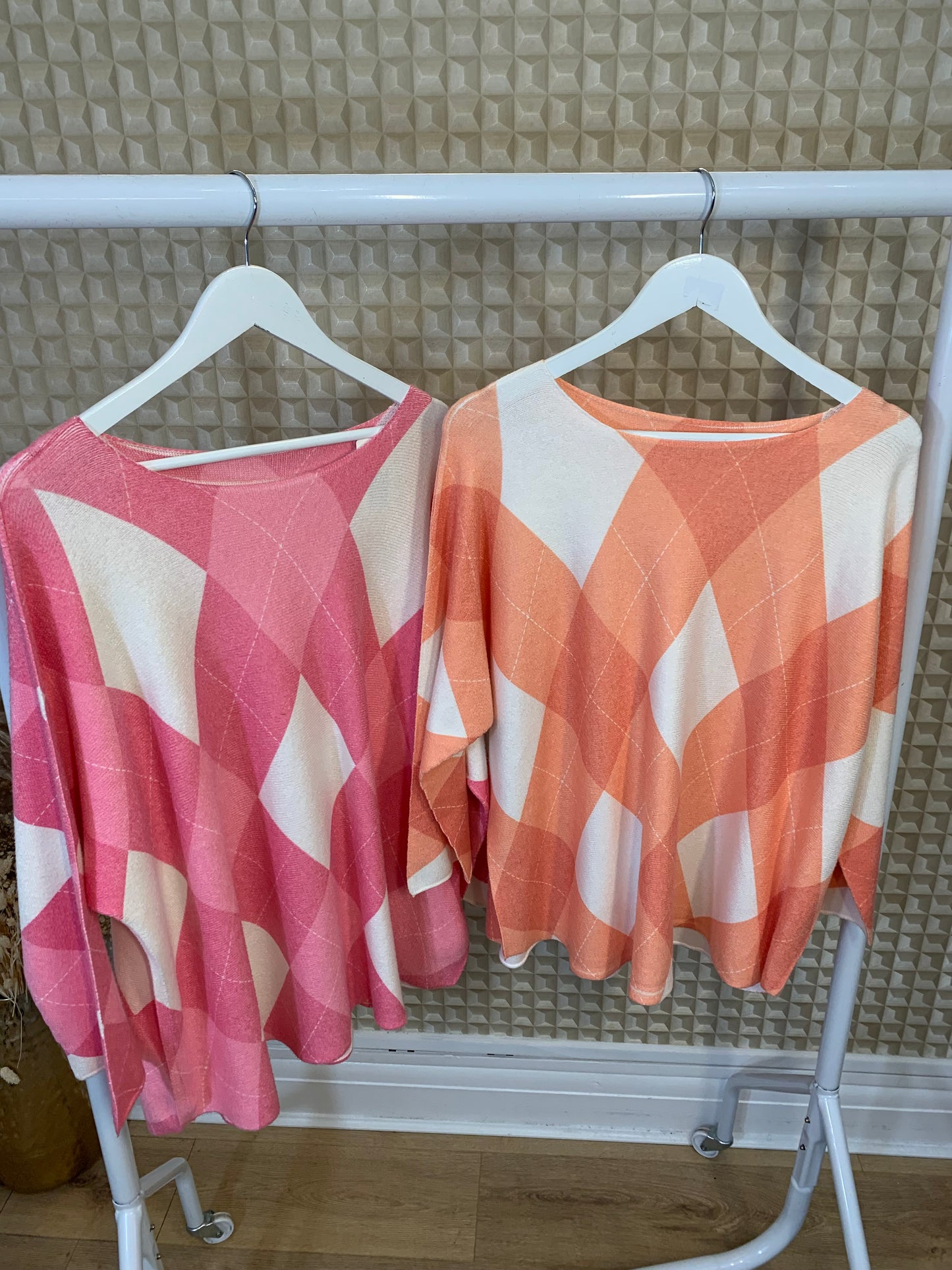 Oversized Argyle Knit