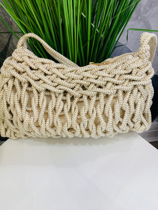Gold & Cream Rope Bag