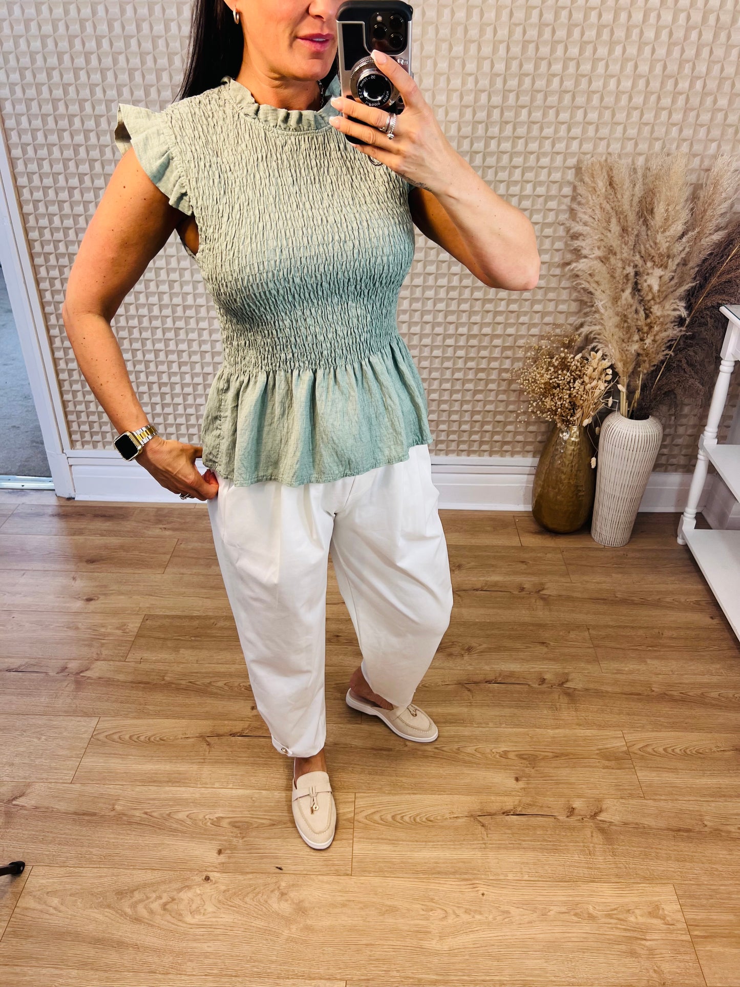 Diverse Shirred Top