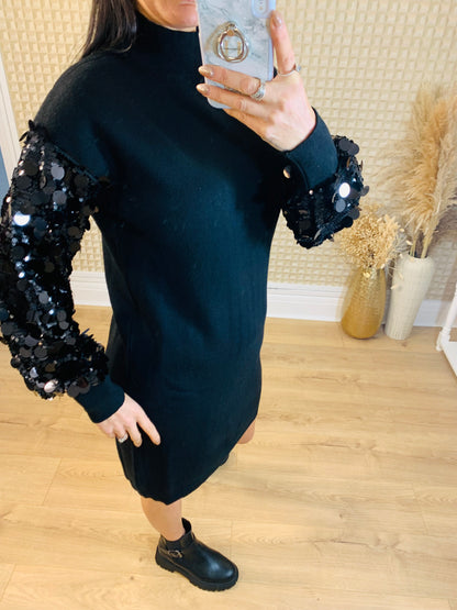 Diverse Disco Sleeve Jumper Dress