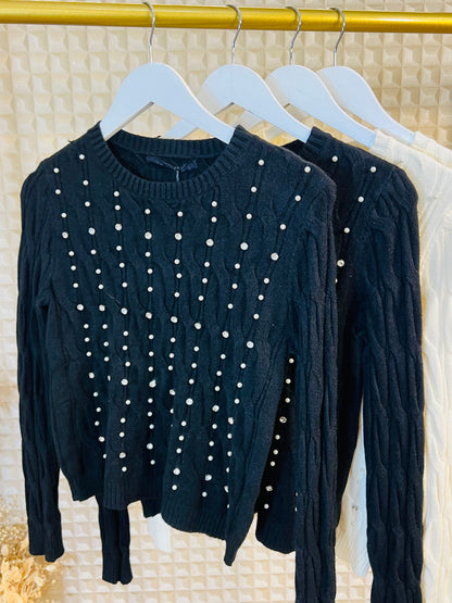 Diamanté & Pearl Knit