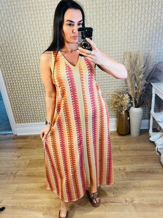 Desert Stripes Maxi Dress