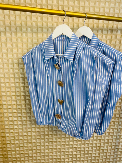 Zeta Blue Stripe Top