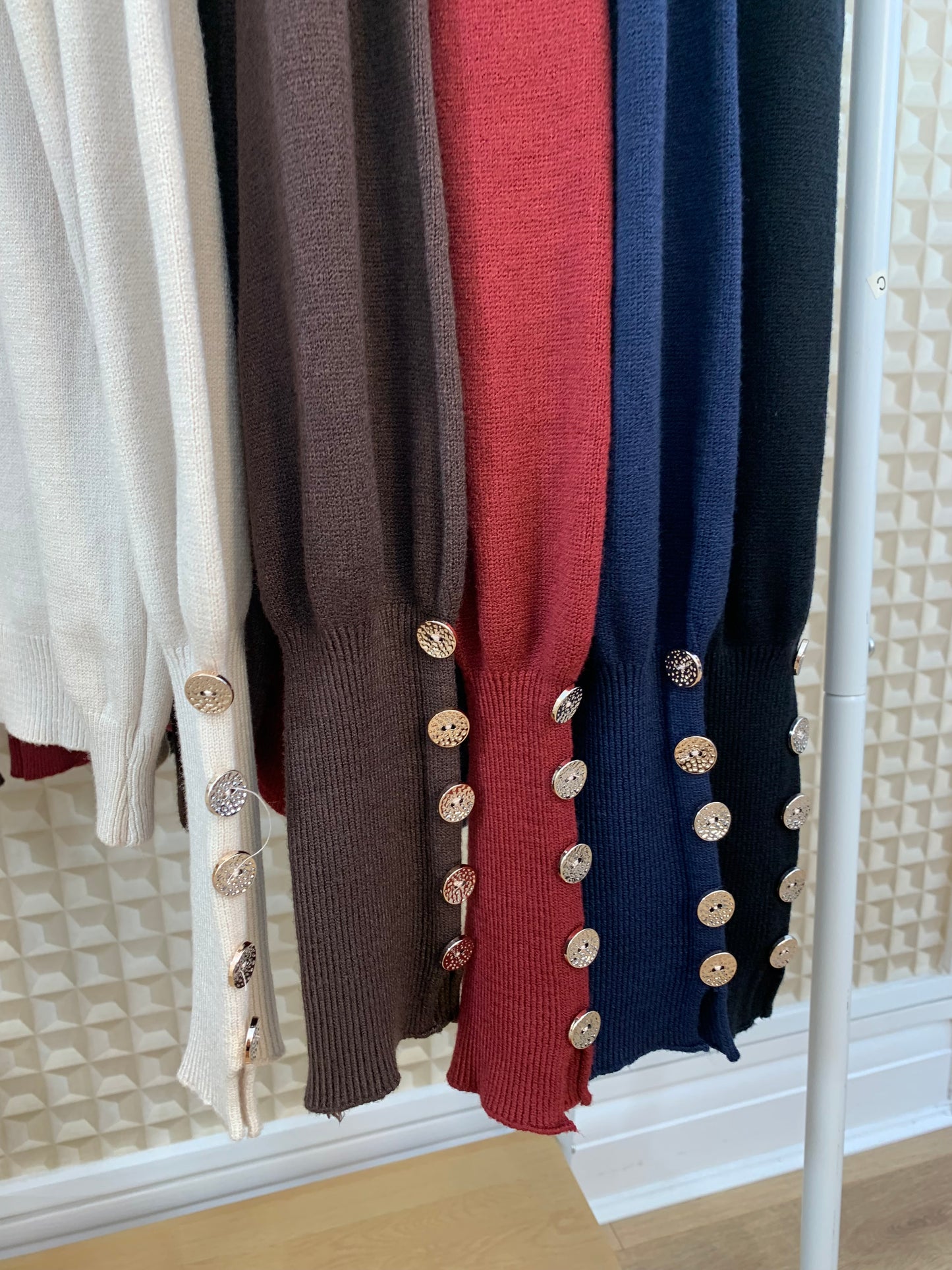 Button Cuff Soft Knit