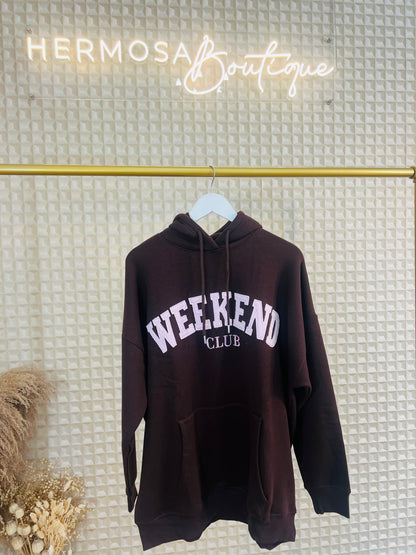 Weekend Hoody Pink Brown