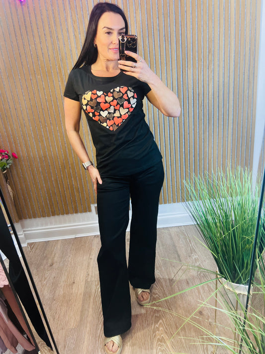 Black Tocada Wide Leg Jeggings