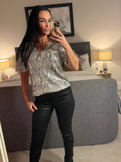 Black Wax Coated Jeans