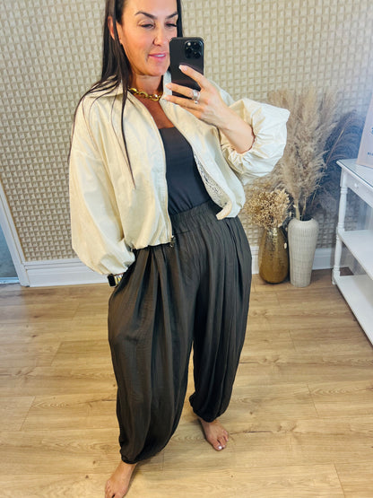 Crinkle Cuffed Pants