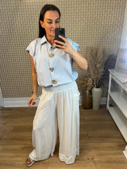 Zeta Fine Stripe Top