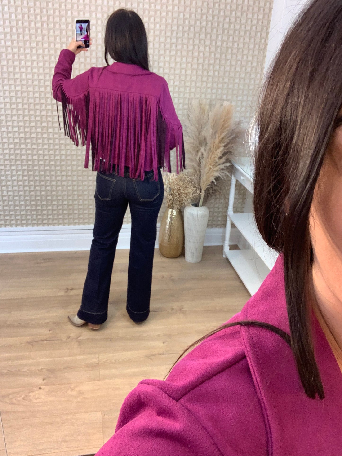 Suedette Fringe Jacket