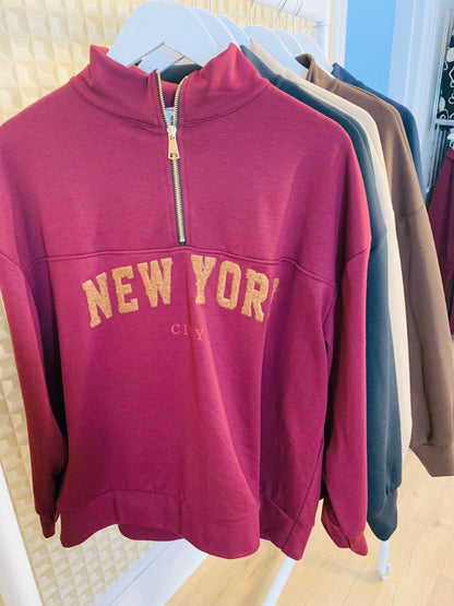 New York Zip Sweatshirt