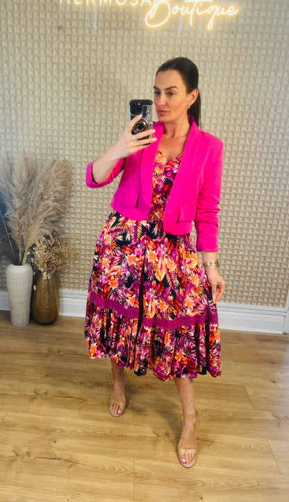 Cropped Blazer Pink
