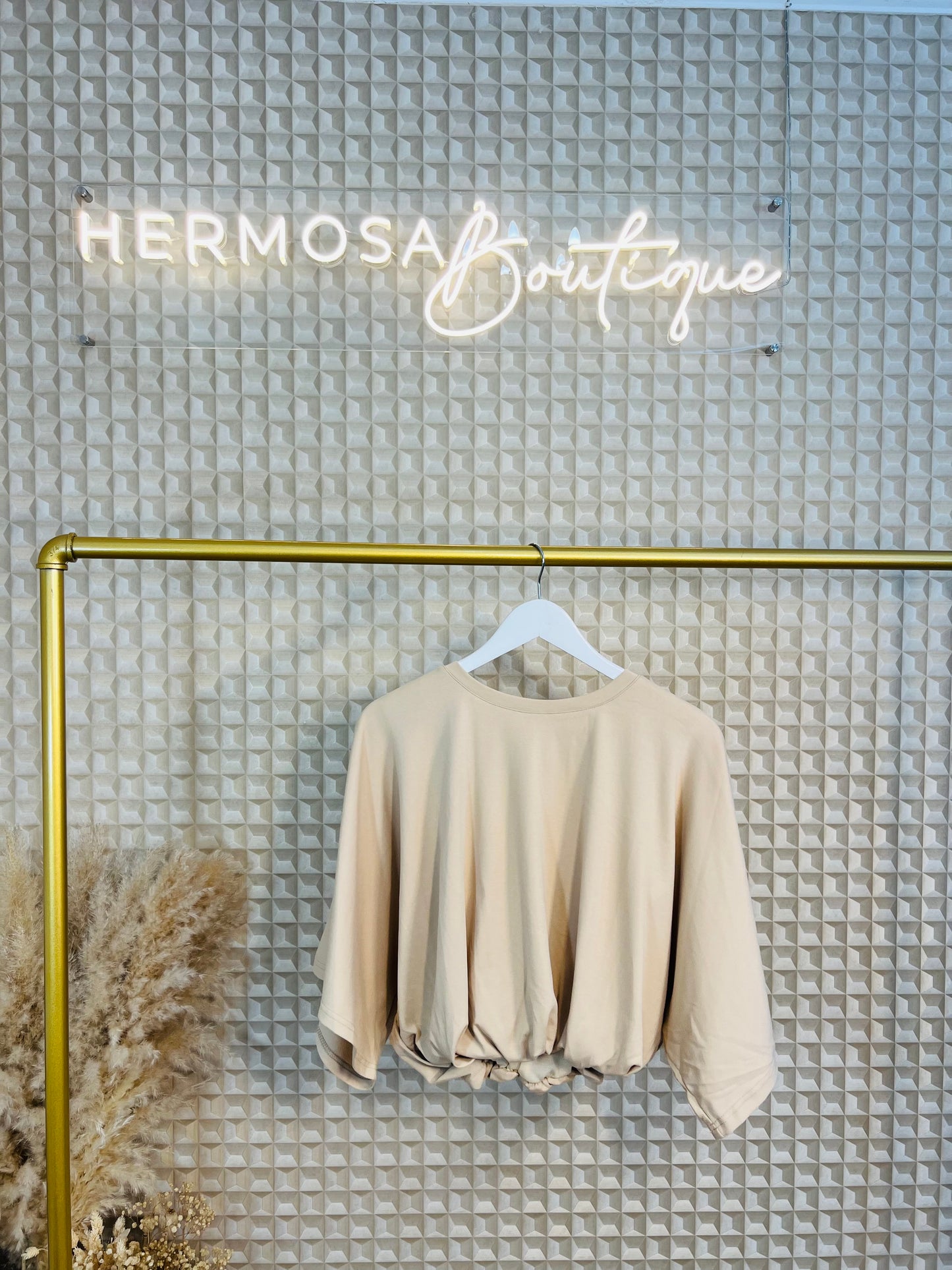 Lorene Bubble Hem Top