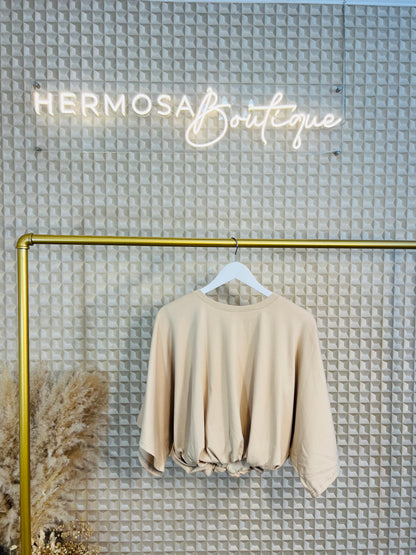 Lorene Bubble Hem Top