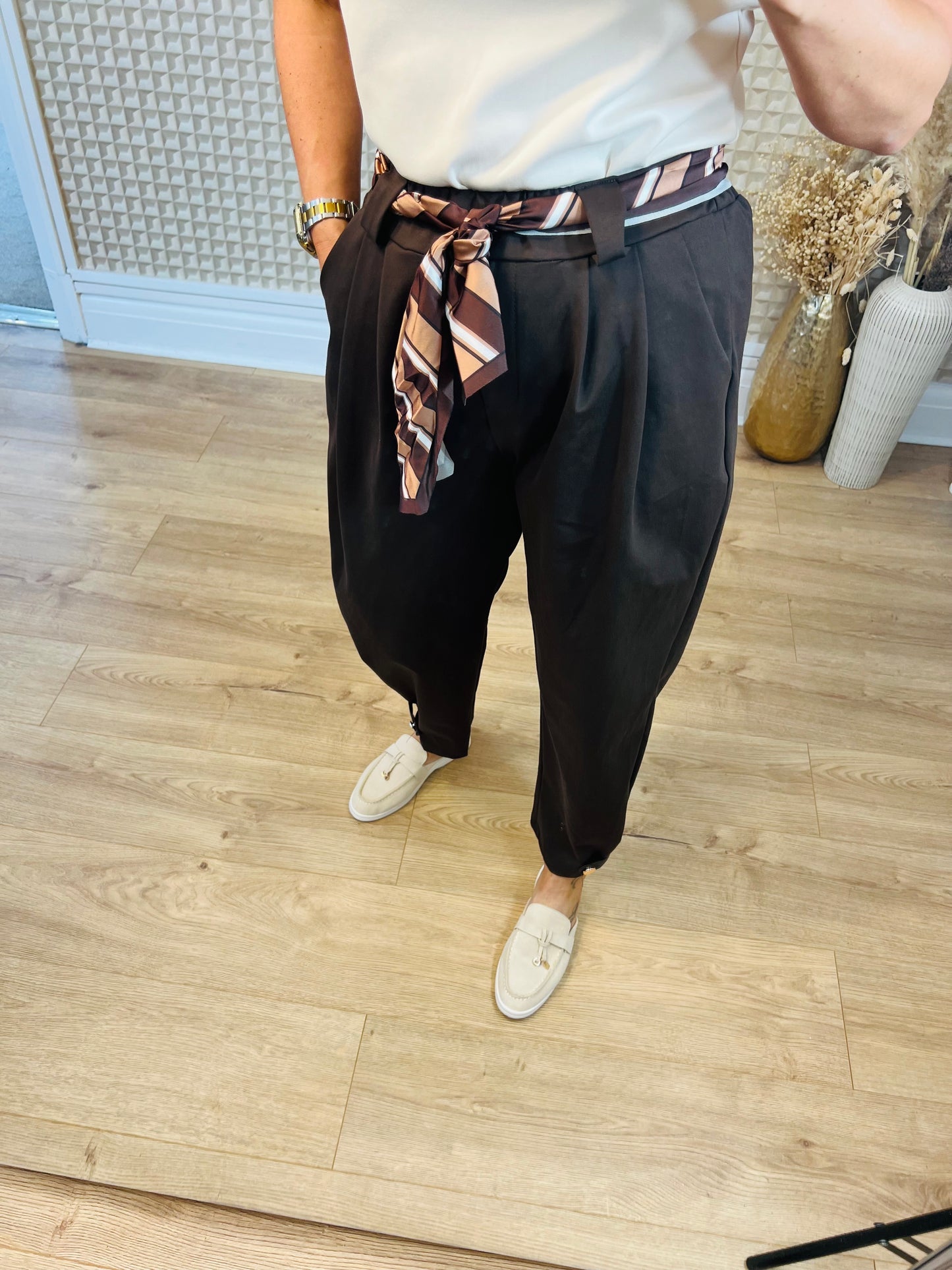 Scarf Belt Pants