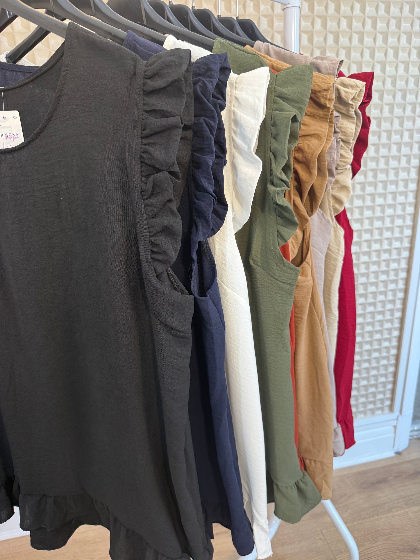 Curve Button Back Top