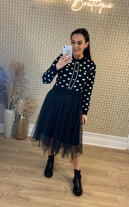 Stella Morgan Spotty knit fairy  Dress