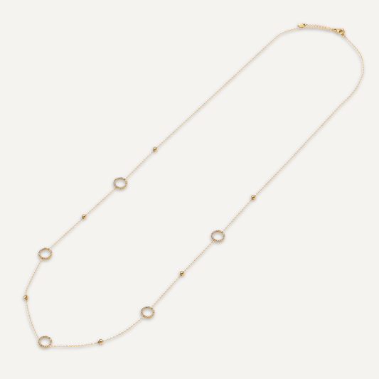 Gold Plated Stainless Steel Clasp Necklace