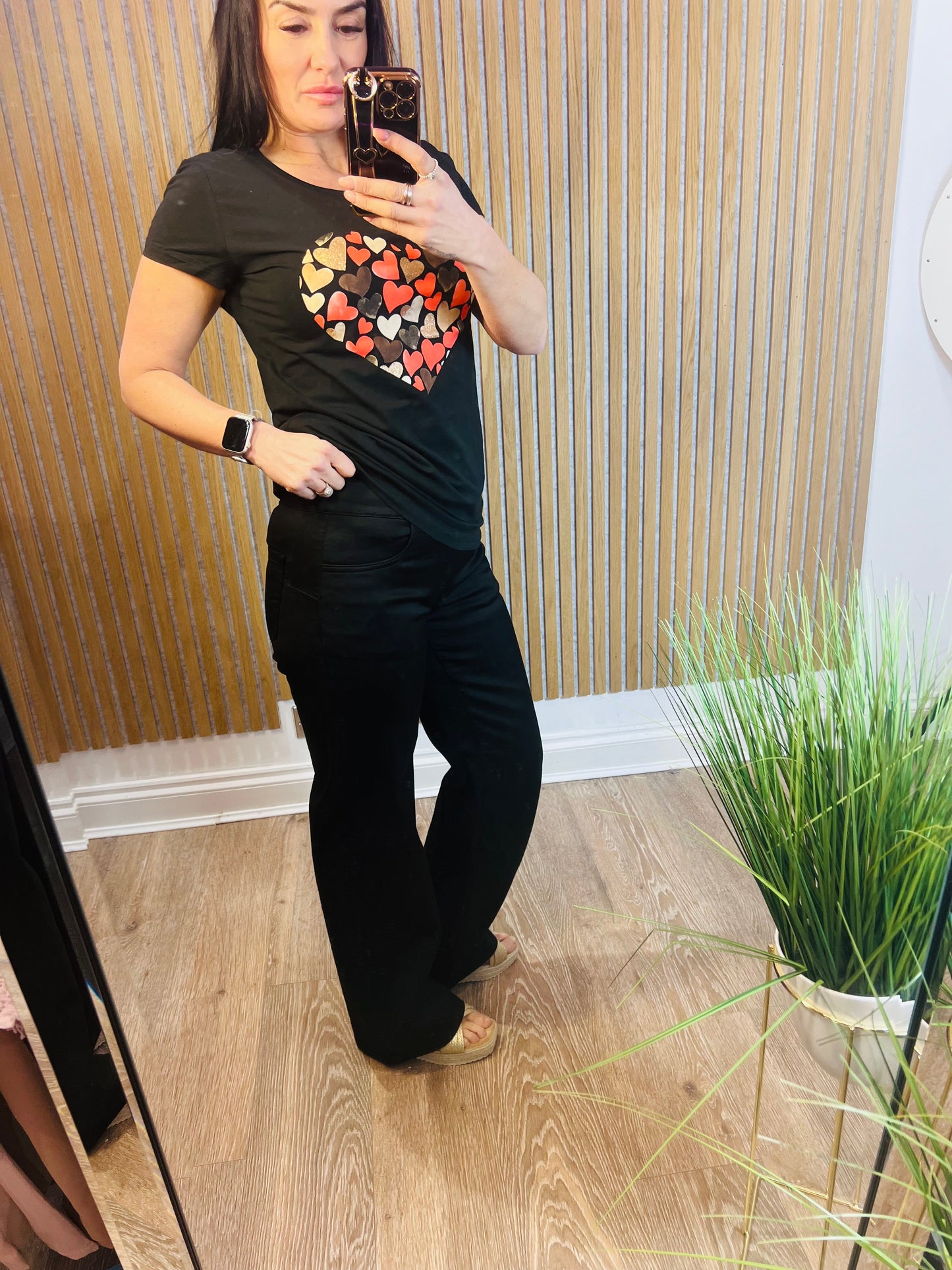Black Tocada Wide Leg Jeggings