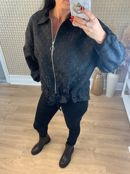 Paris Sparkle Bomber Jacket