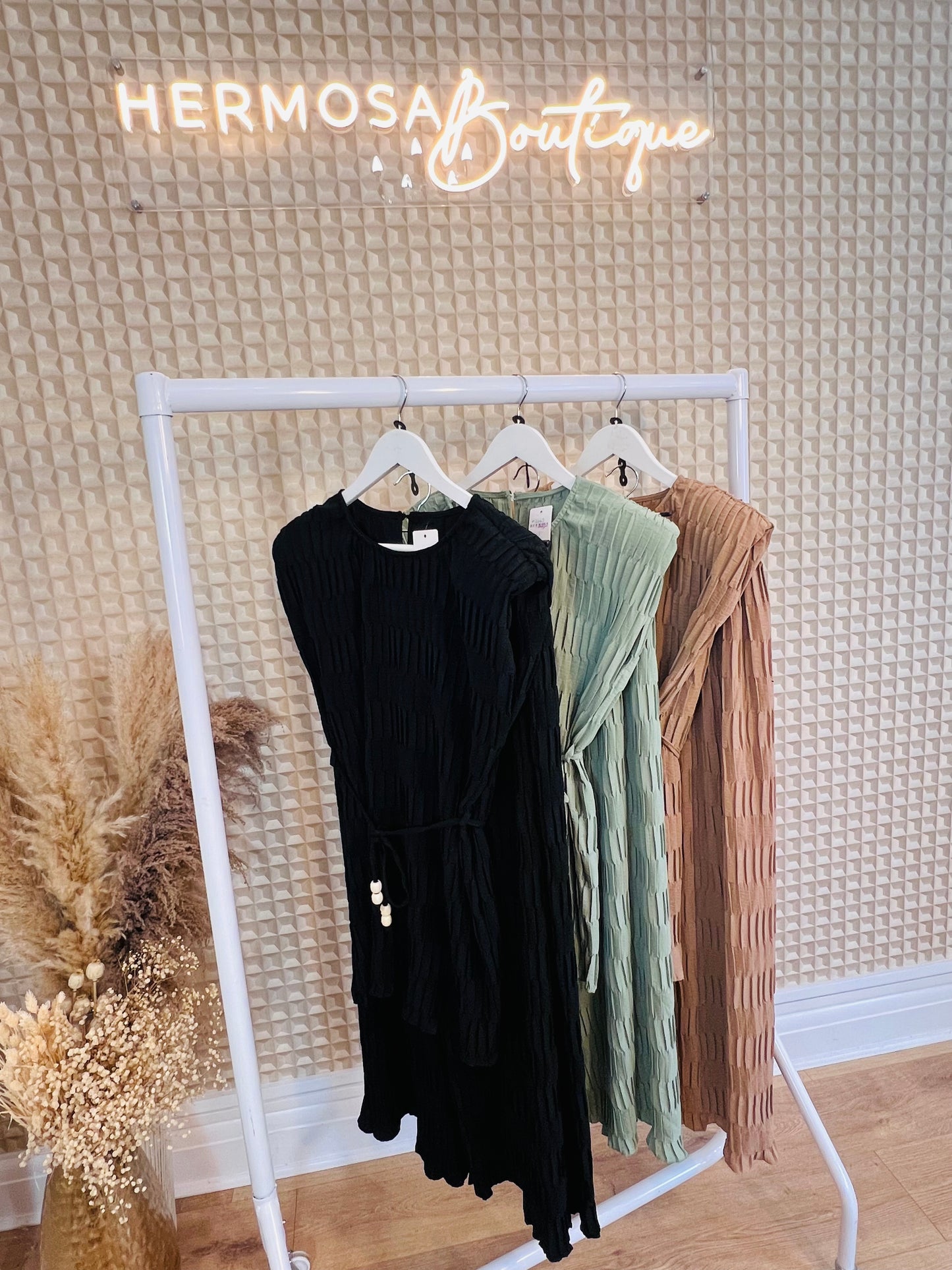 Two Piece Block Pleated