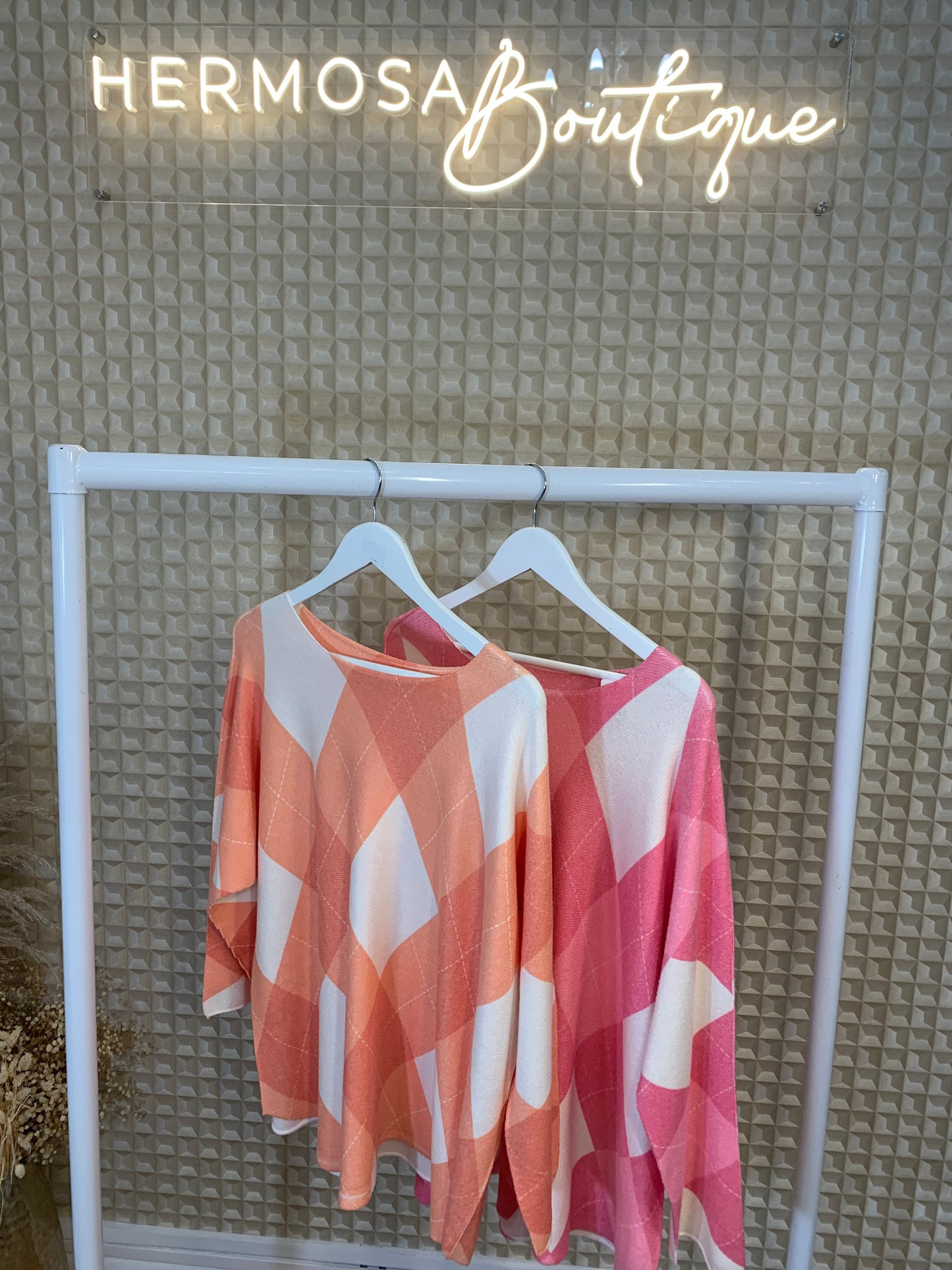 Oversized Argyle Knit