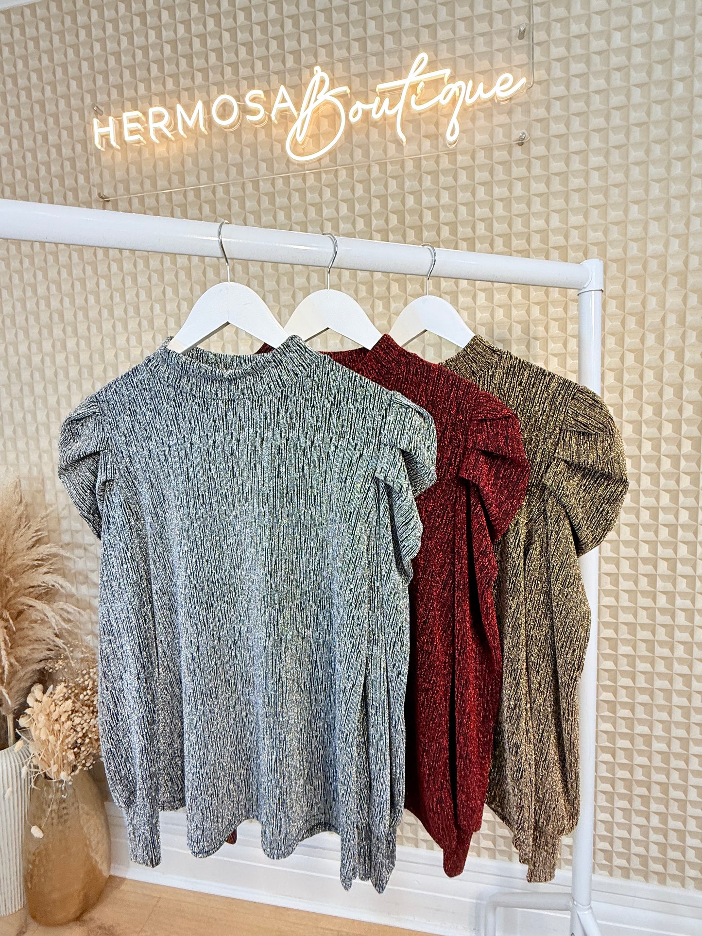 Metallic Stretch Top