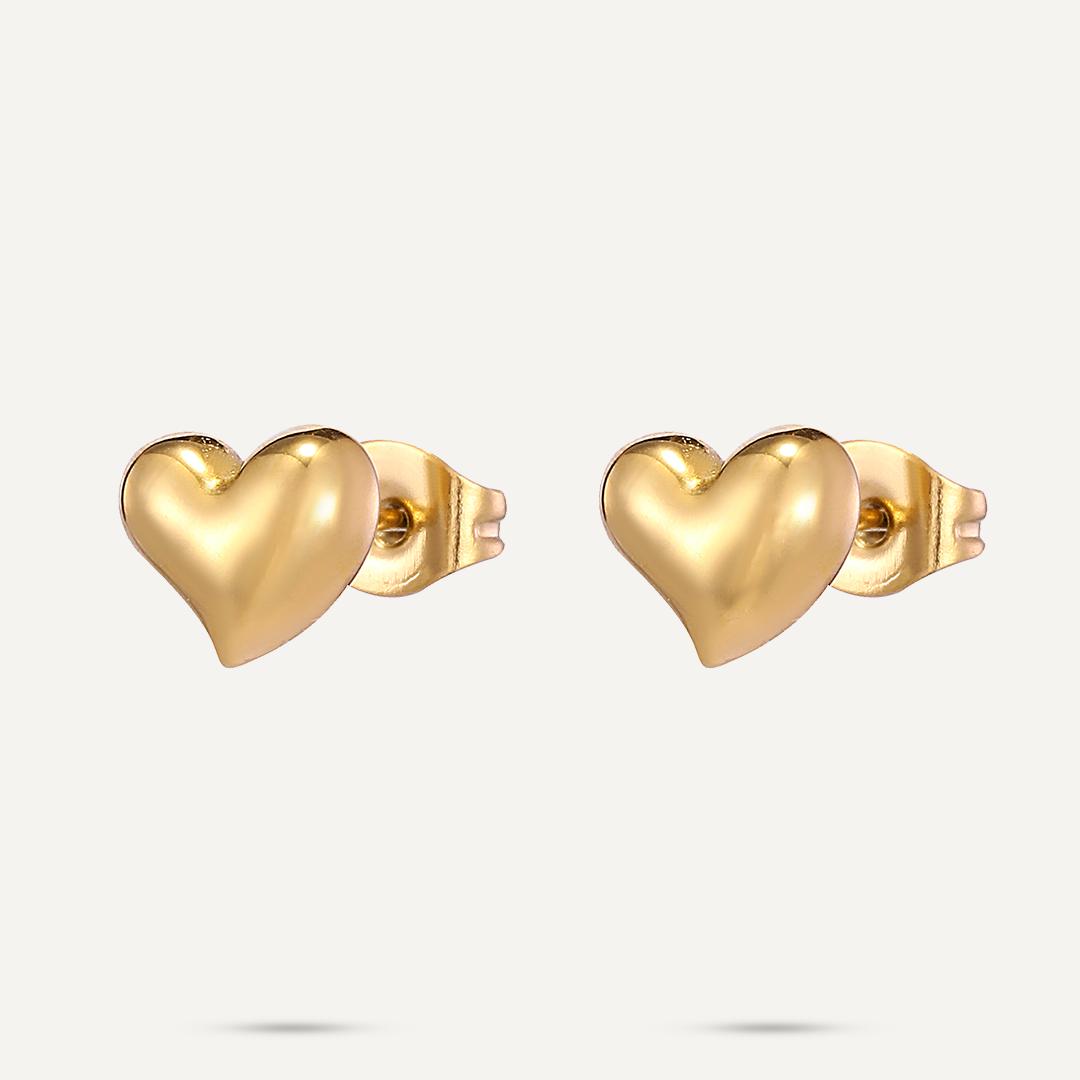 Small Gold Heart Studs