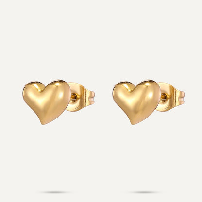 Small Gold Heart Studs