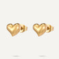 Small Gold Heart Studs