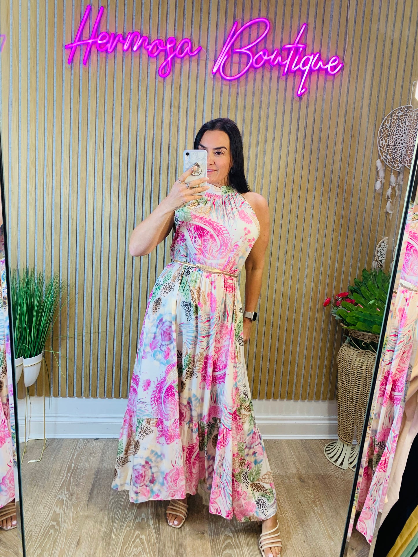Goose Island Print Maxi Dress