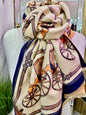 Navy Carriage Scarf