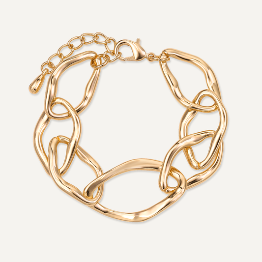Gold-Tone Plated Clasp Bracelet