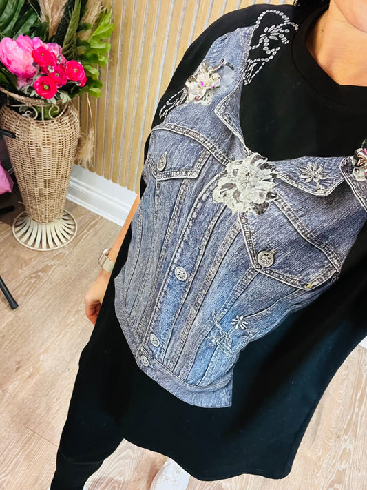 DENIM BUSTIER Tee