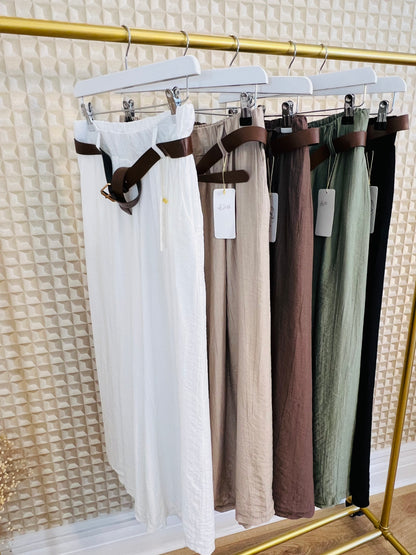 Poetry Belted Cropped Pants