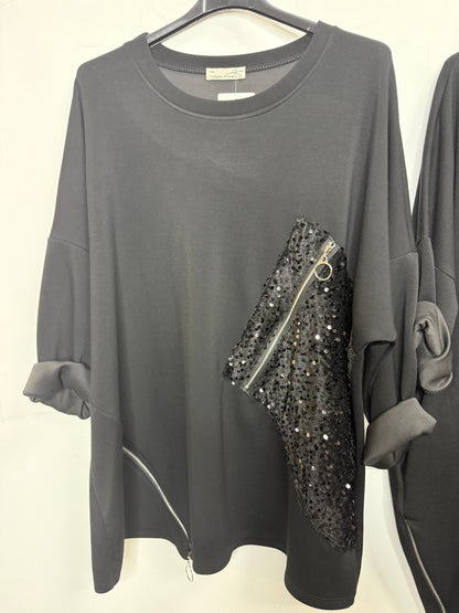 Sparkle Black Top