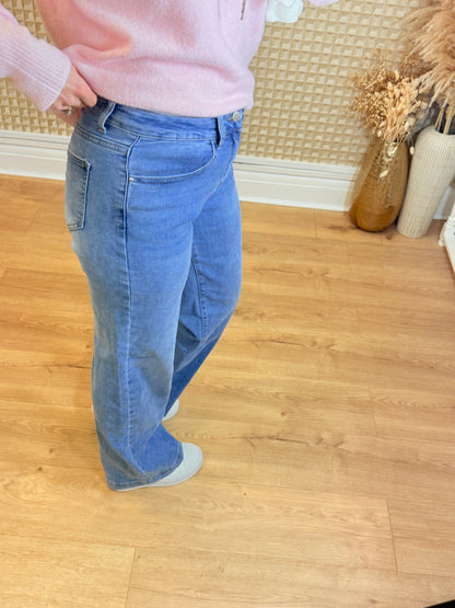 Tina Wide Leg Light Denim