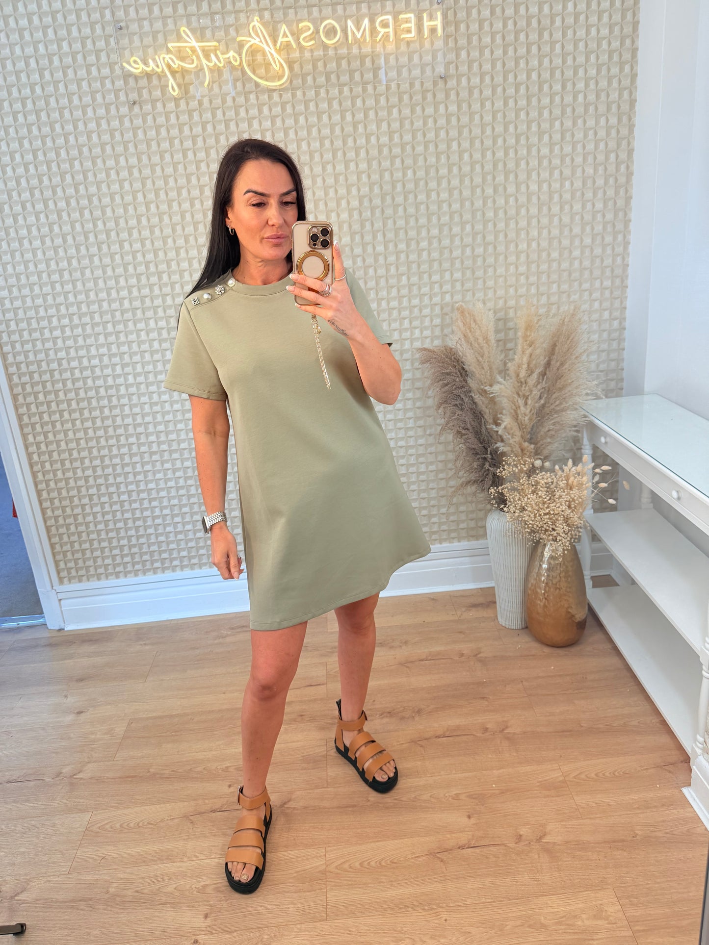 T-shirt Dress Khaki
