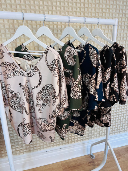 Leopard Bow Top