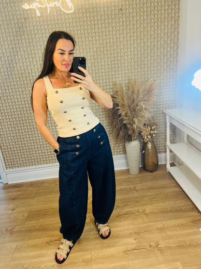 Military Denim Balloon Jeans