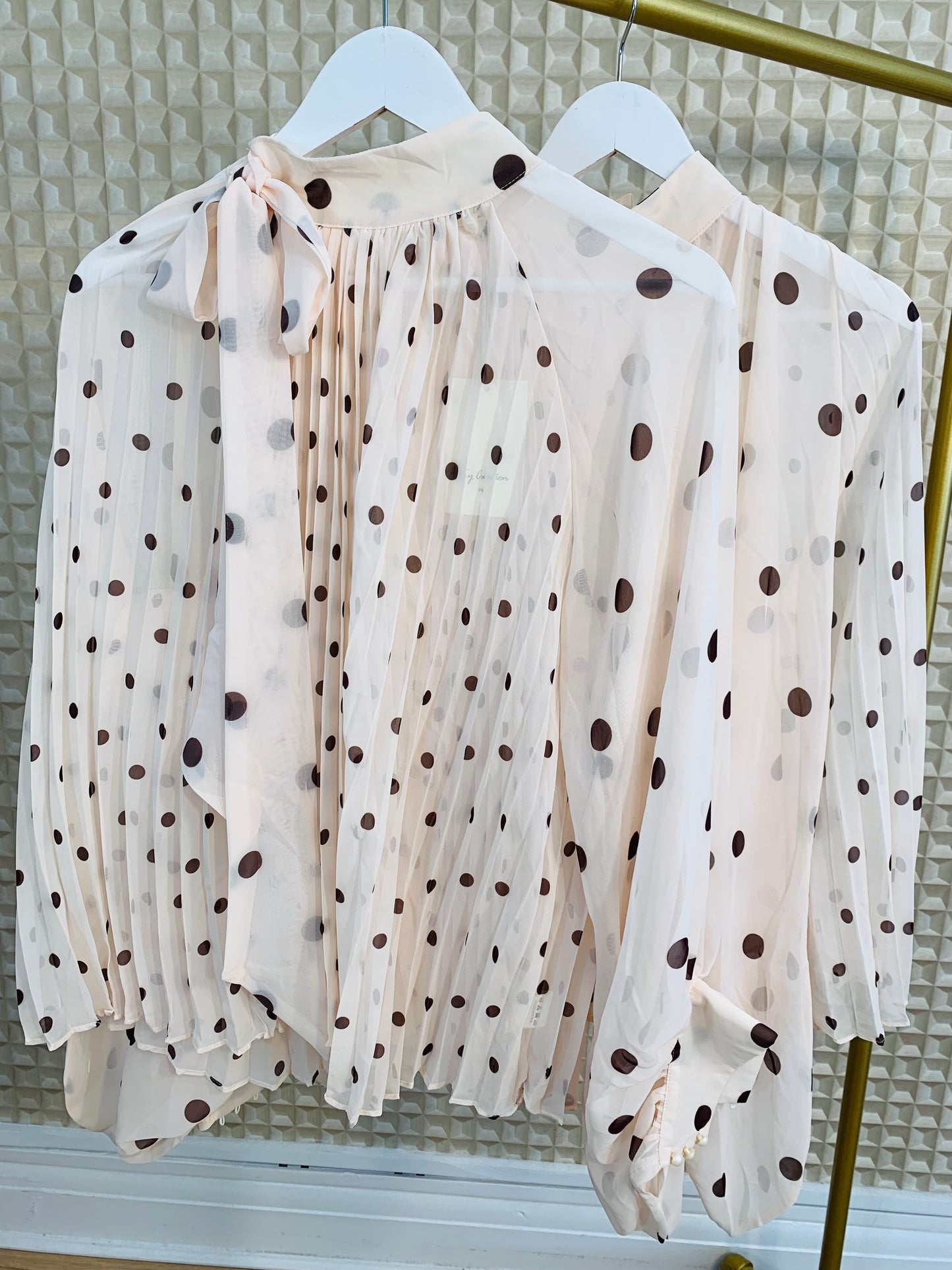Chocolate Polka Dot Blouse