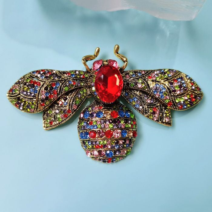 Ruby Bee Broach