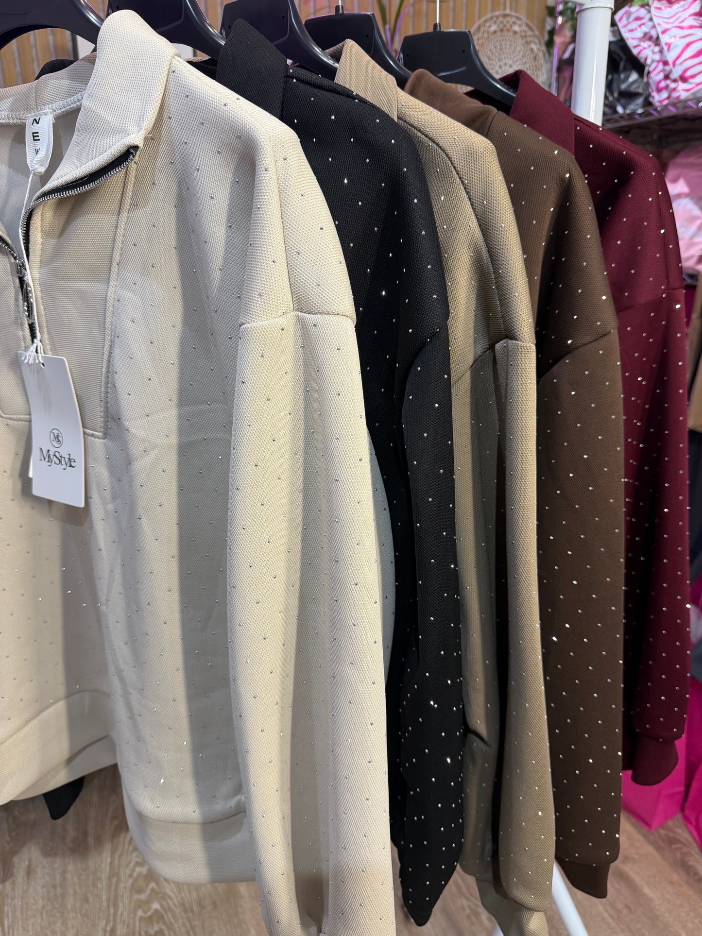 My Style Sparkle Zip Top