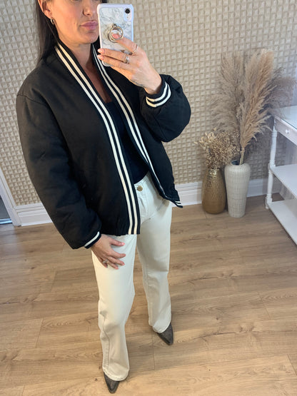 Maya Suede Bomber Jacket
